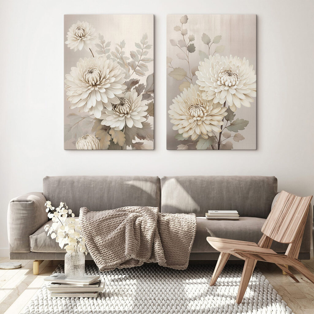Elfenbeinfarbene Blüten — Interieur 1