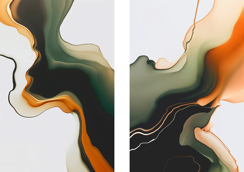 Fließende Farben — ganzes Design