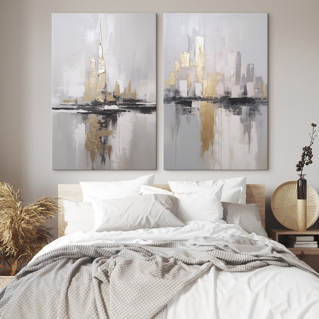Stadt im sanften Licht in einem Interieur