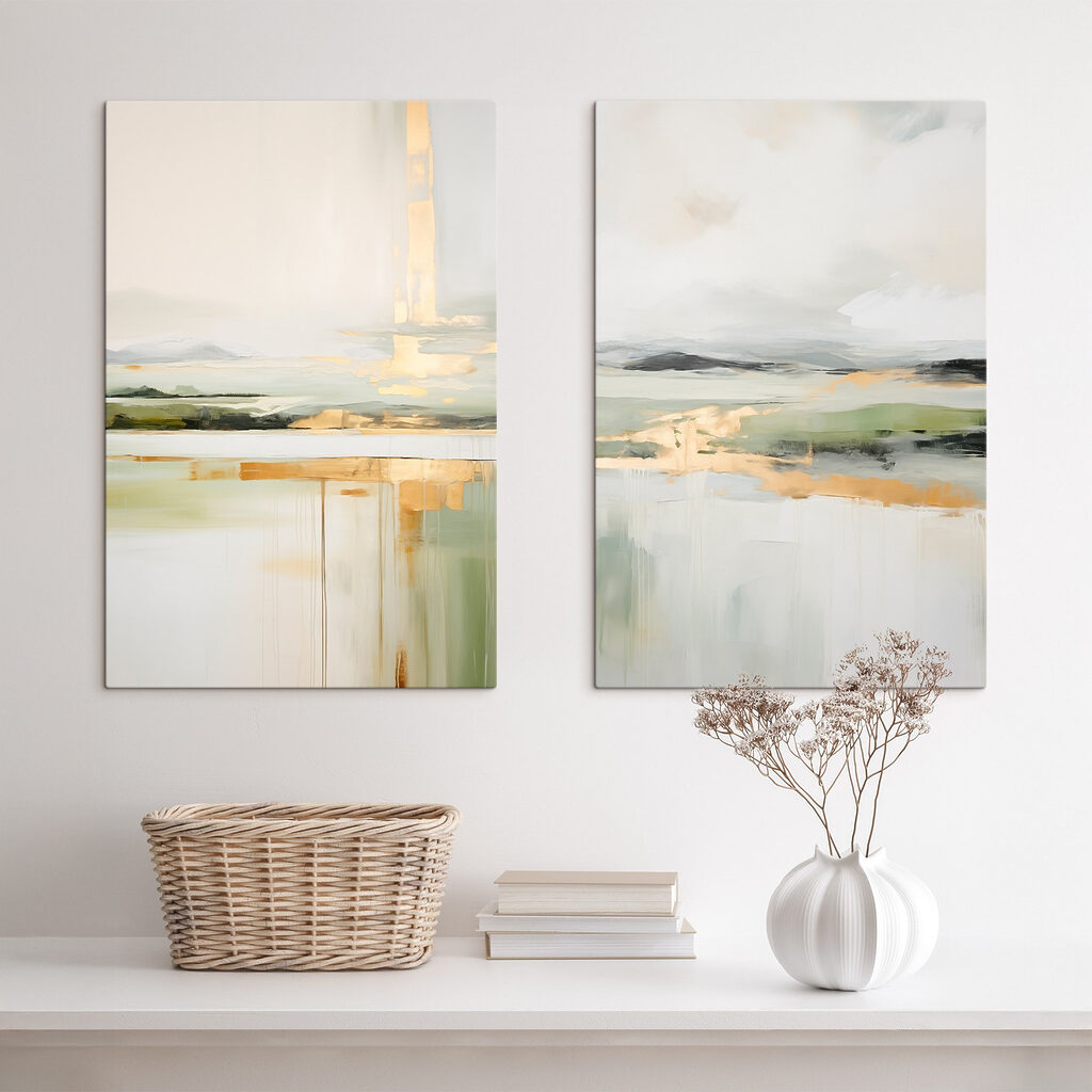 Stille Wasserlandschaft in einem Interieur