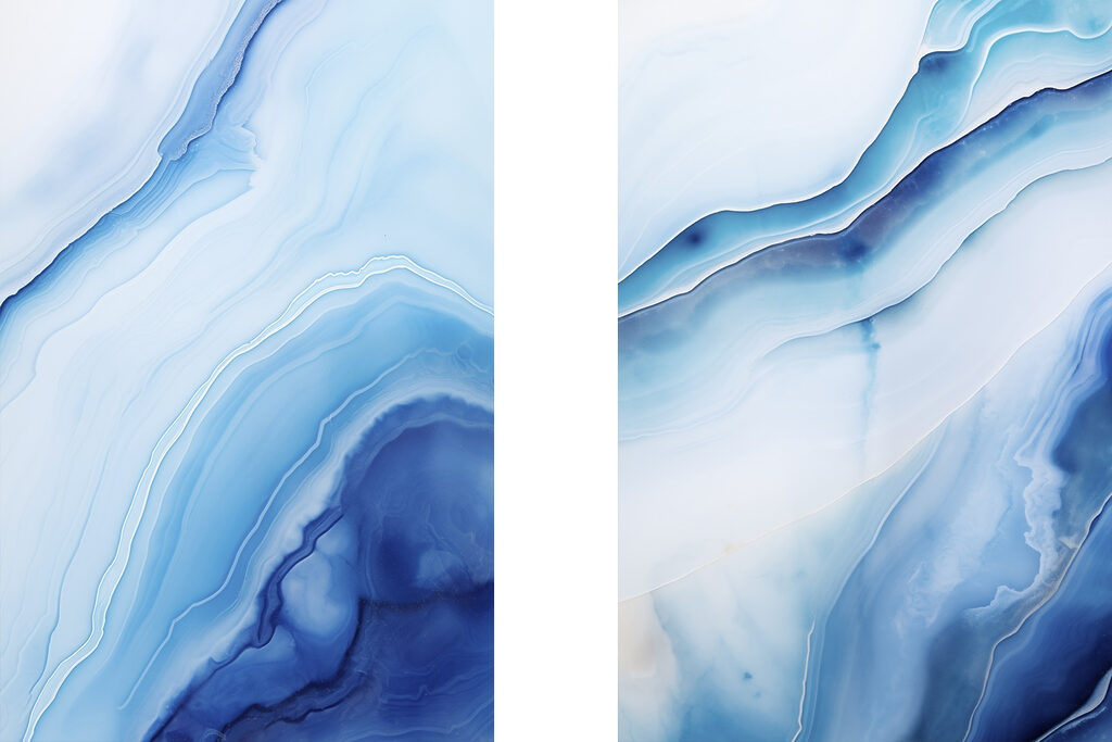 Blaue Ströme in Schichten — ganzes Design