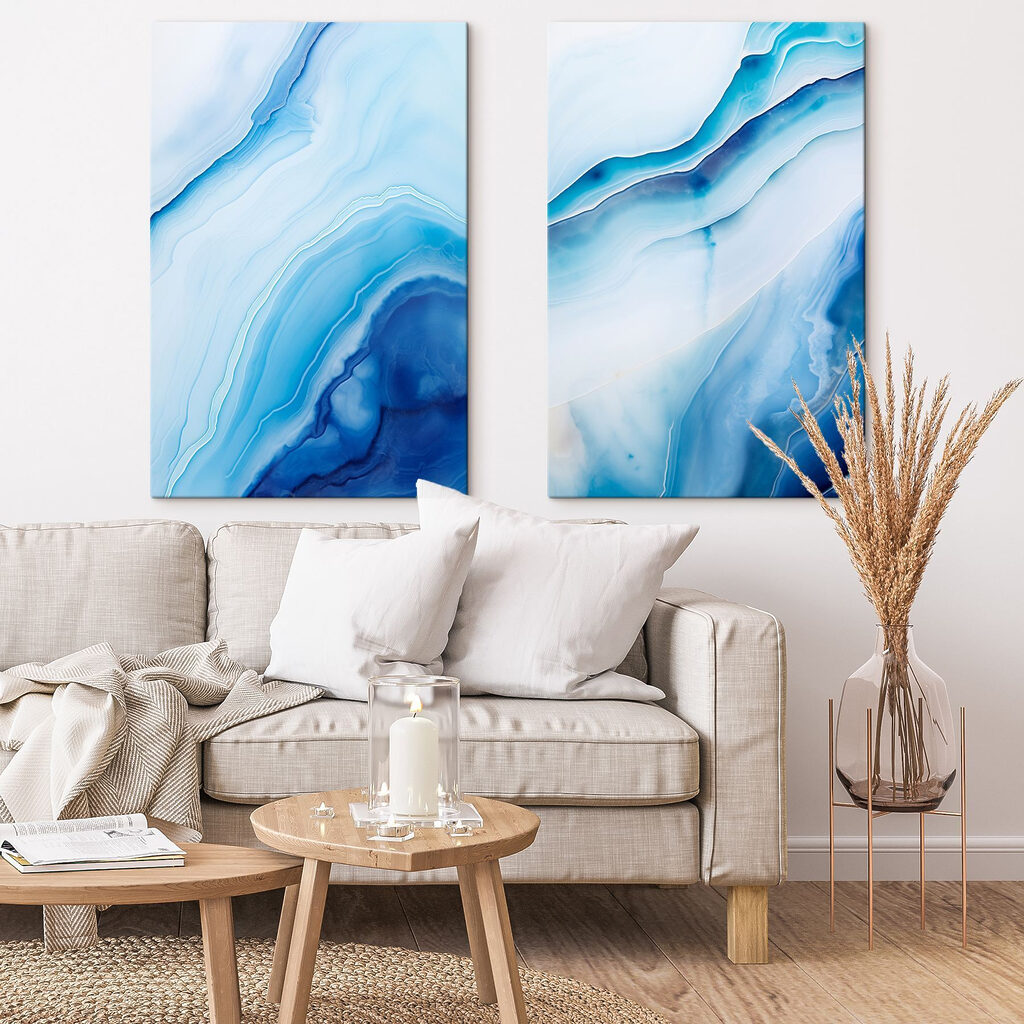 Blaue Ströme in Schichten — Interieur 2