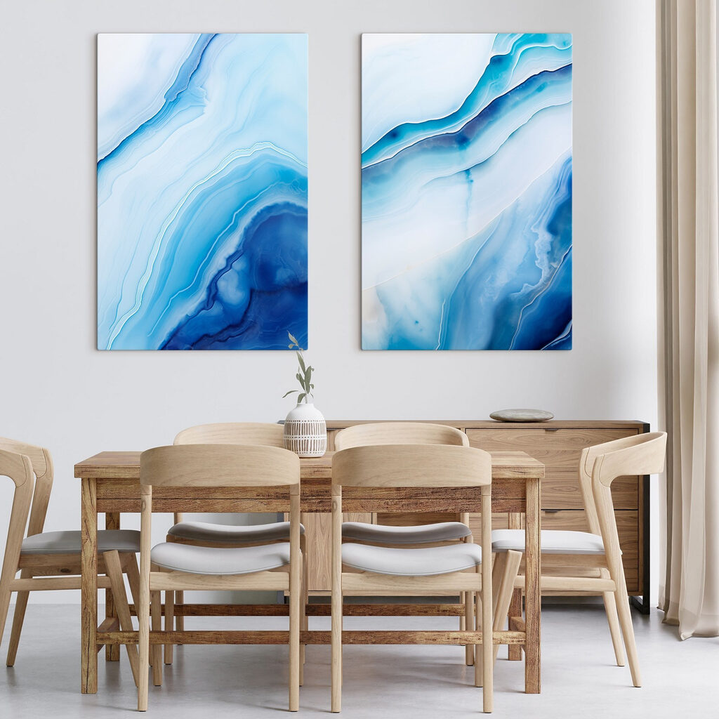 Blaue Ströme in Schichten — Interieur 1
