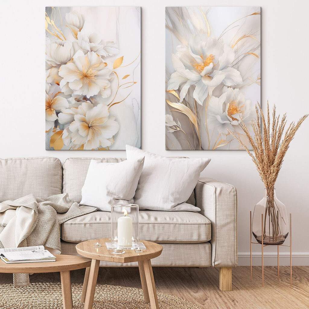 Weiß-goldene Blüten — Interieur 2