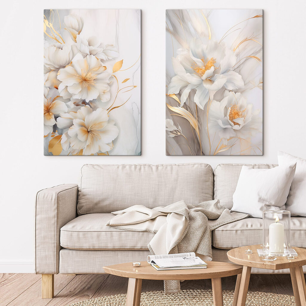 Weiß-goldene Blüten — Interieur 1