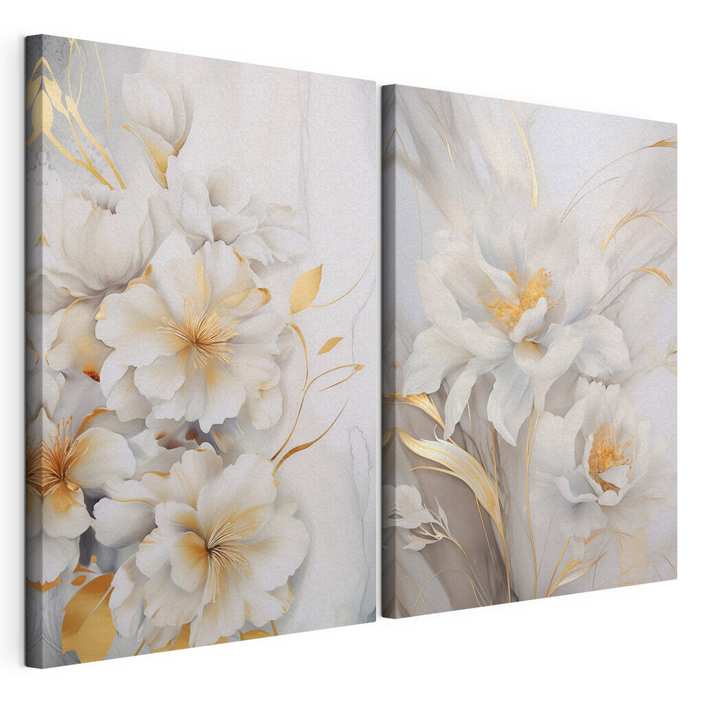 Weiß-goldene Blüten — Produktansicht