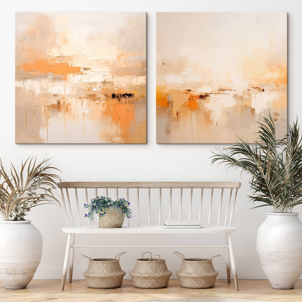Horizont in Orange in einem Interieur