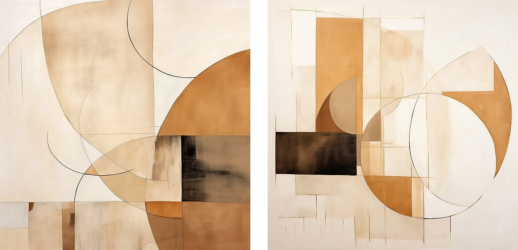 Geometrie in Erdtönen — ganzes Design