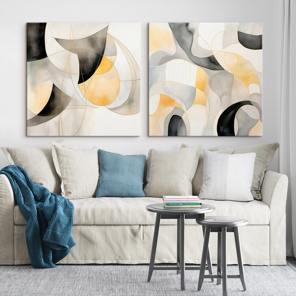 Kurven und goldene Linien — Interieur 1