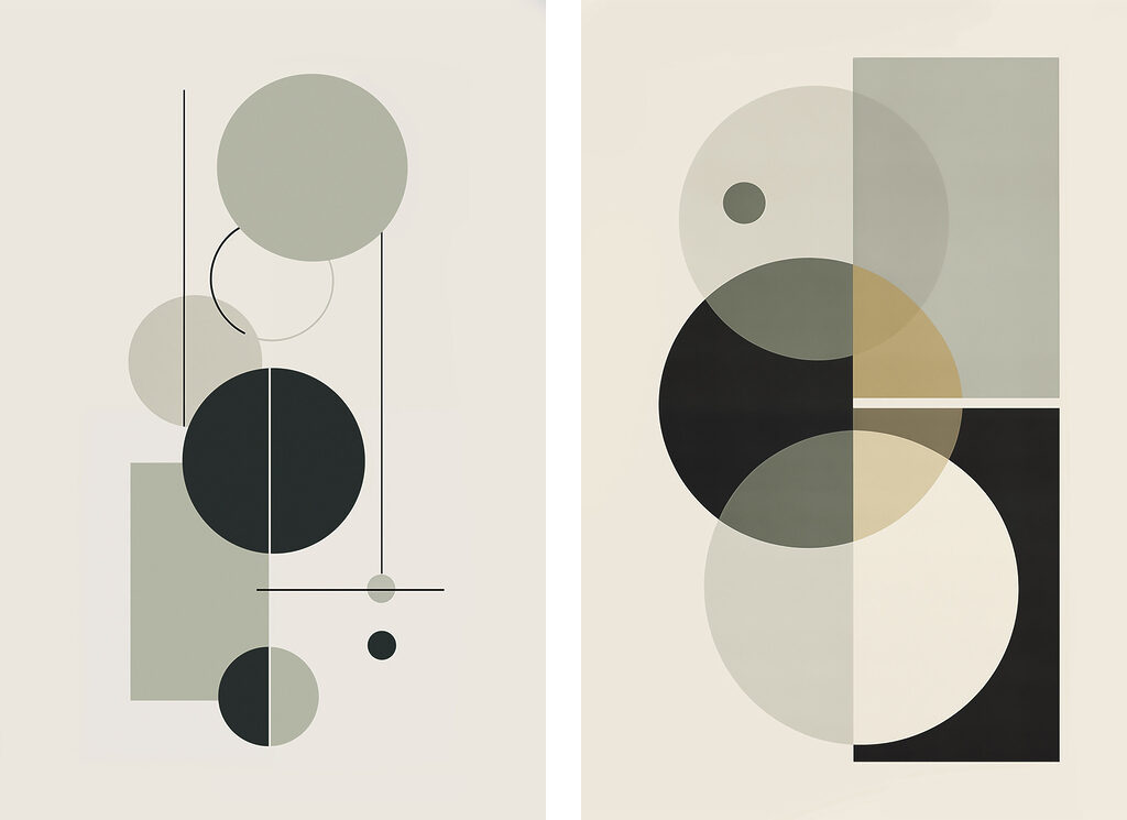 Ruhige Geometrie — ganzes Design