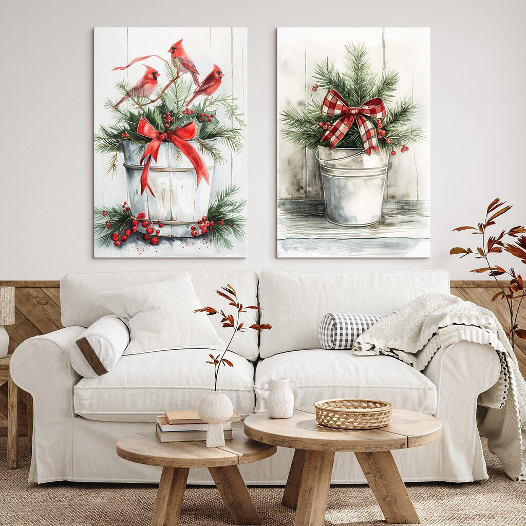 Rote Vögel und Schleifen — Interieur 2