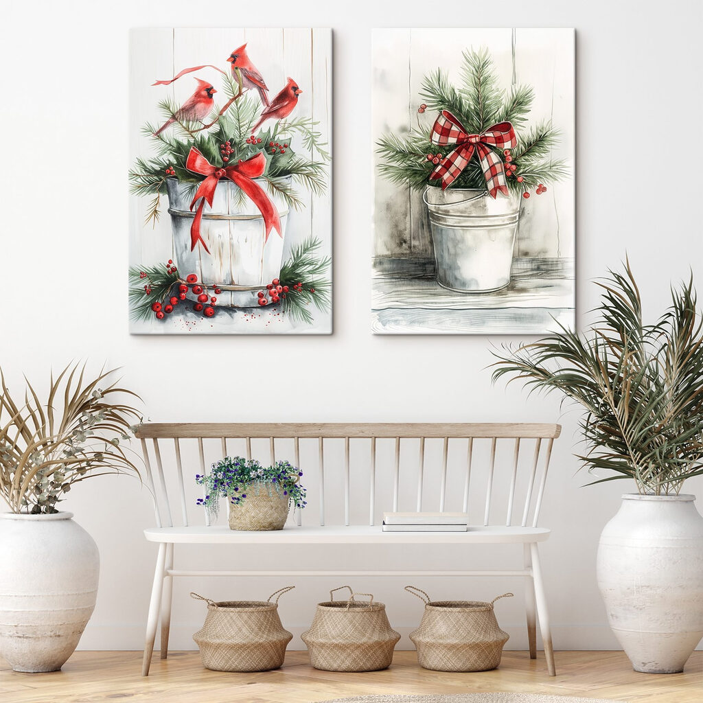 Rote Vögel und Schleifen — Interieur 1