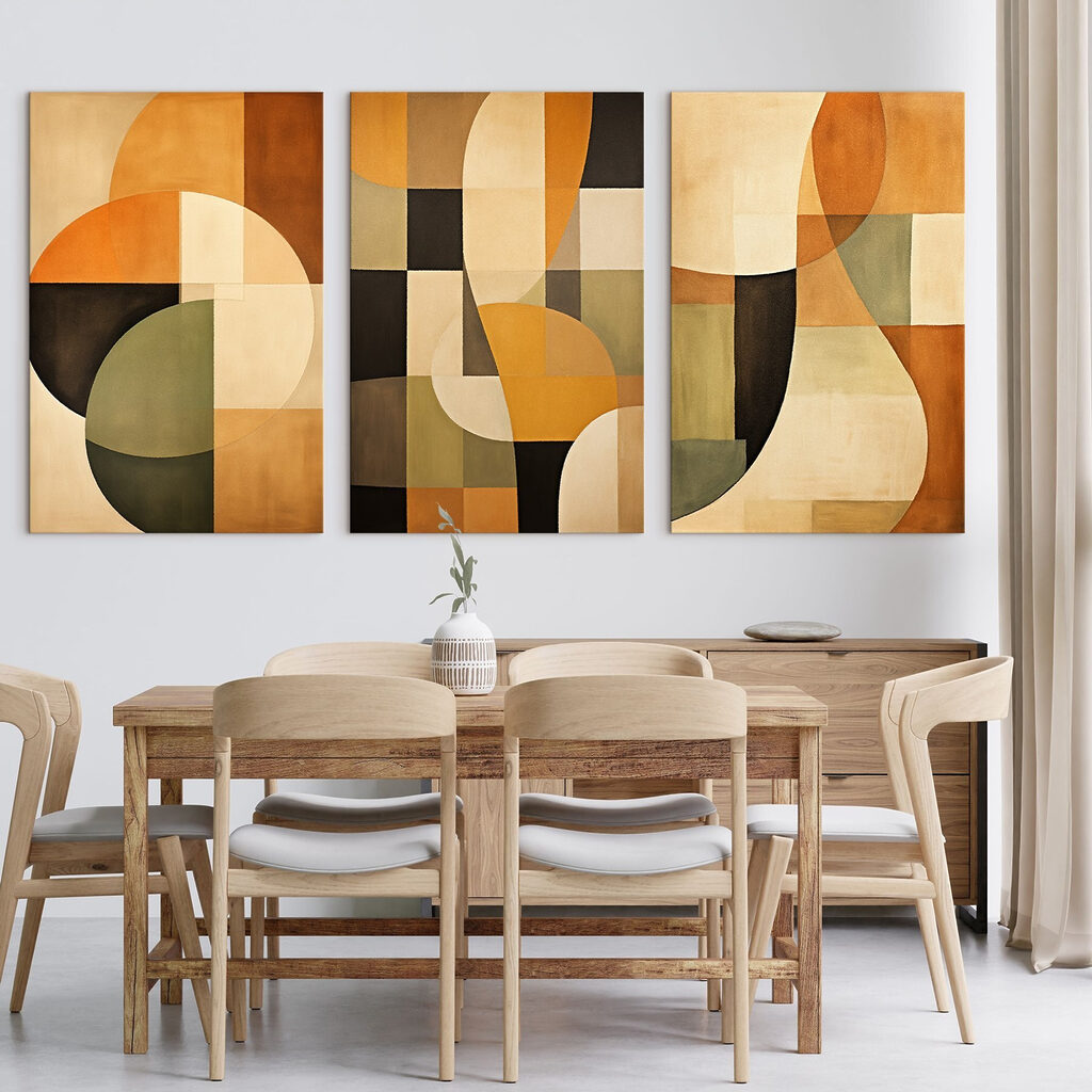 Flächen im Gleichgewicht in einem Interieur