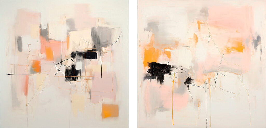 Abstraktion in Pastell — ganzes Design