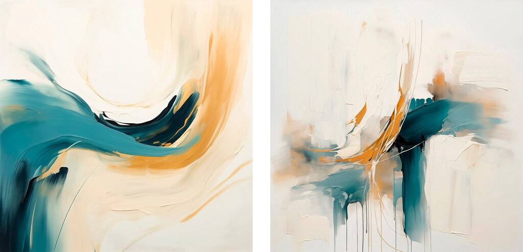 Schwung in Petrol — ganzes Design