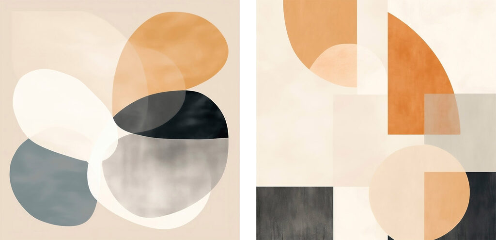 Runde und eckige Formen — ganzes Design