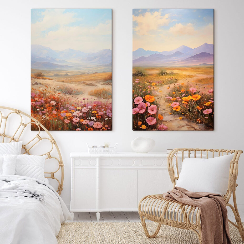 Blumenwiese vor Bergen — Interieur 1