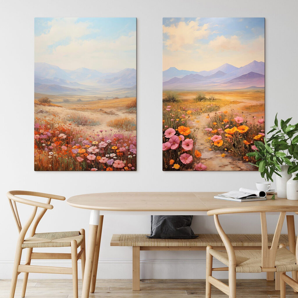 Blumenwiese vor Bergen — Interieur 2