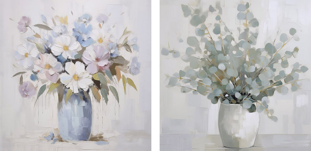 Sträuße in Pastell — ganzes Design