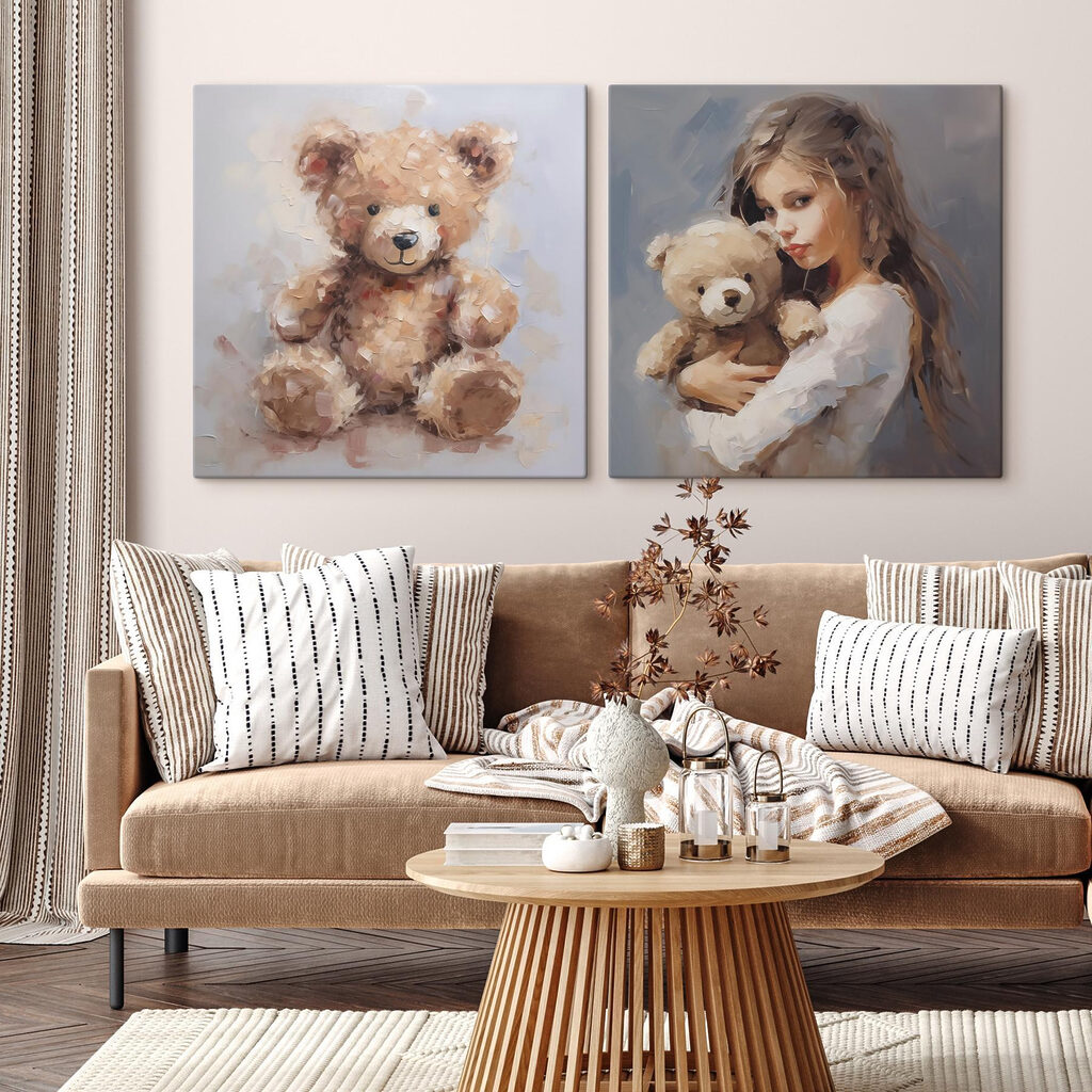 Teddybär ganz nah in einem Interieur