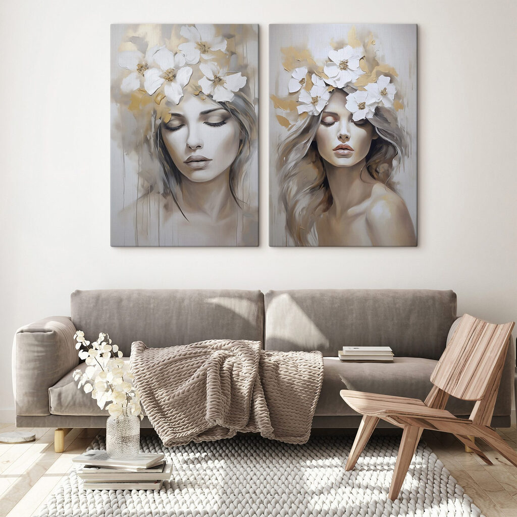 Frau mit Blütenkranz — Interieur 2