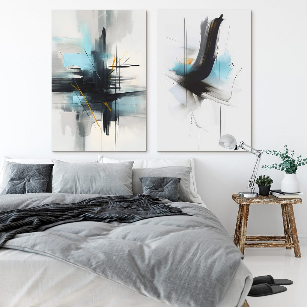 Schwarz und Eisblau — Interieur 1