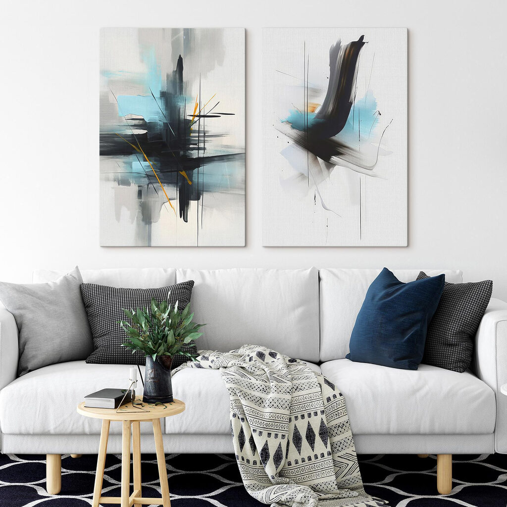 Schwarz und Eisblau — Interieur 2