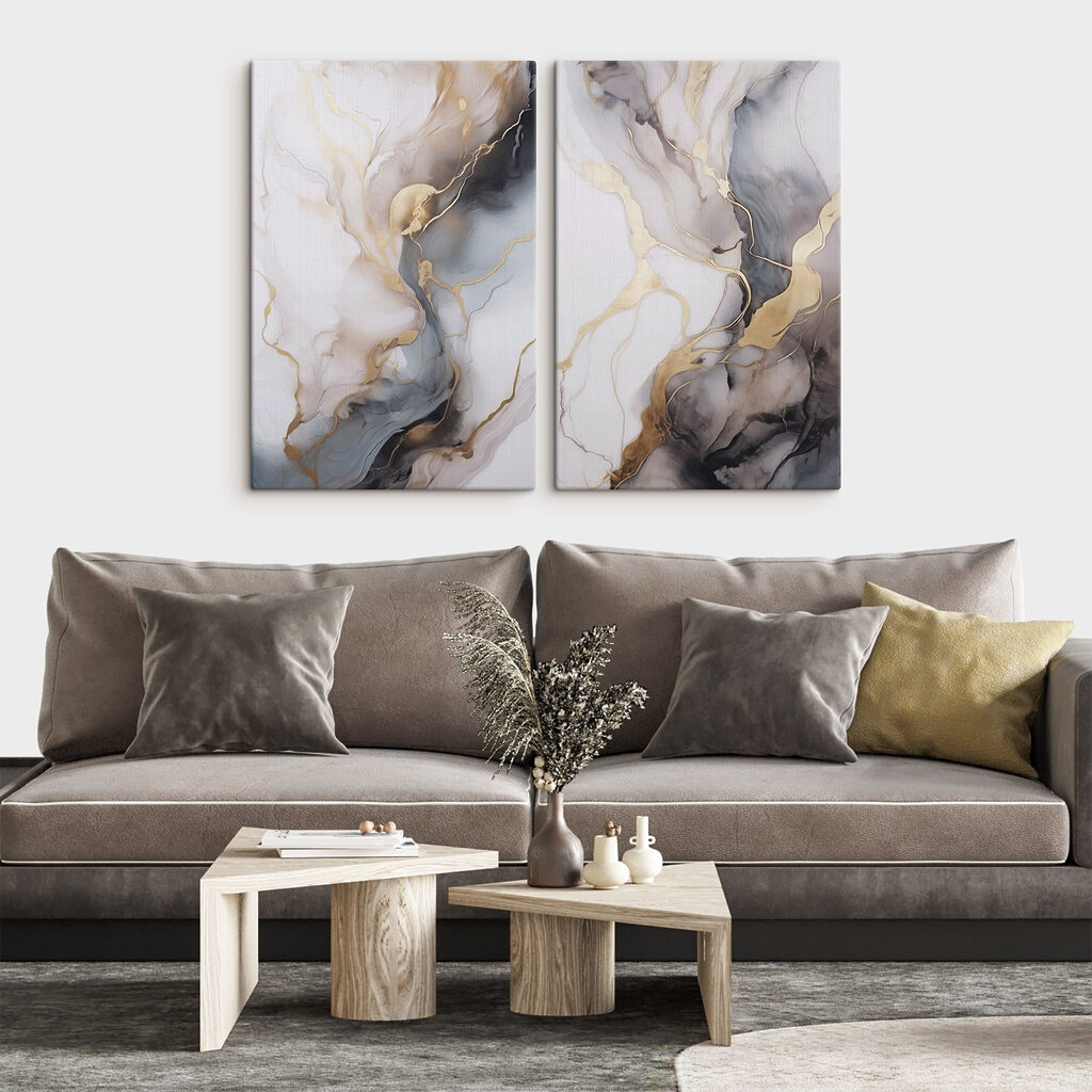 Grau mit Goldadern — Interieur 2