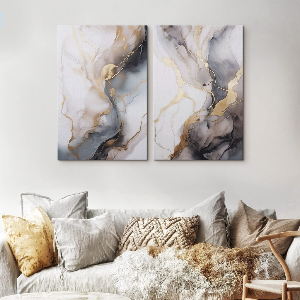 Grau mit Goldadern — Interieur 1