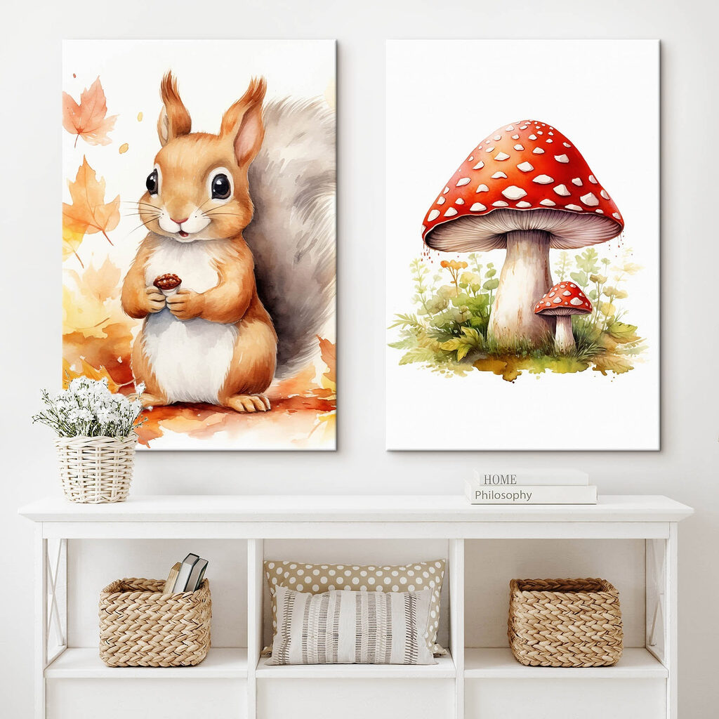 Eichhörnchen und Pilz — Interieur 1