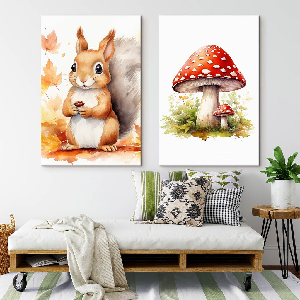Eichhörnchen und Pilz — Interieur 2
