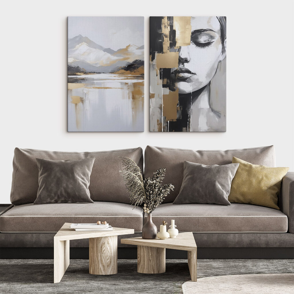 Blick über den See in einem Interieur