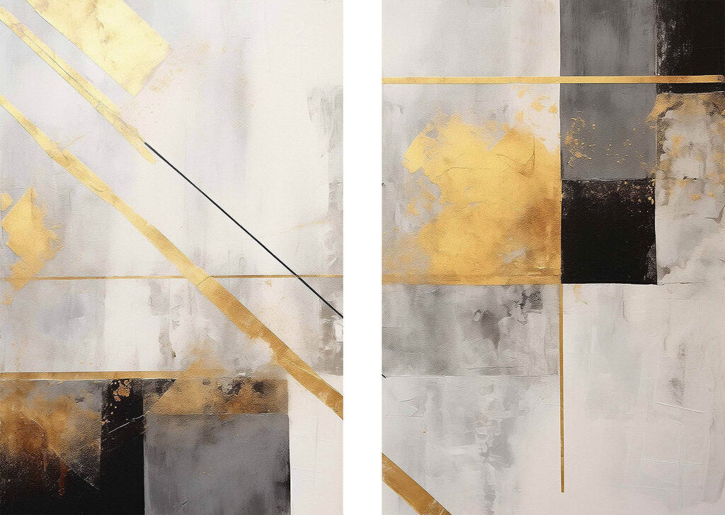 Goldene Geometrie — ganzes Design