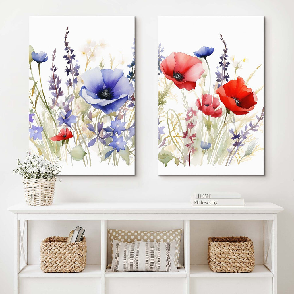 Blumen in freier Blüte in einem Interieur