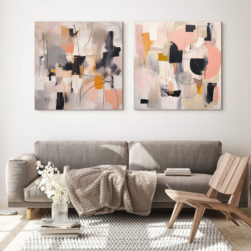 Rosa-schwarze Komposition — Interieur 1