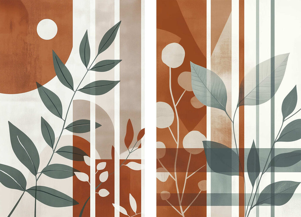 Geometrische Natur — ganzes Design