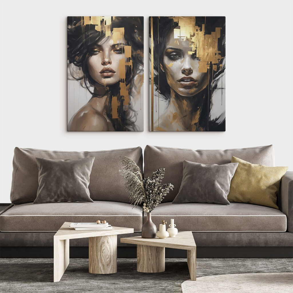 Gesicht mit Goldakzenten — Interieur 2