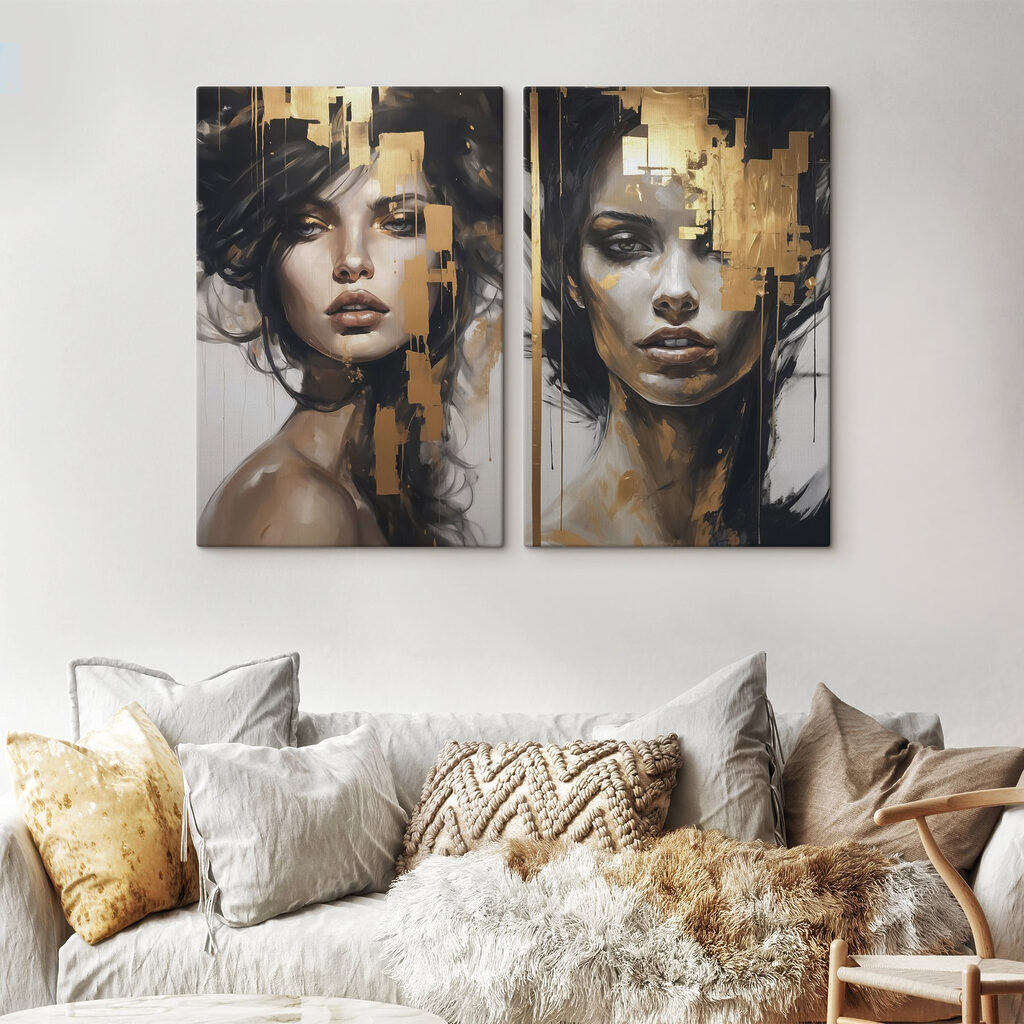 Gesicht mit Goldakzenten — Interieur 1