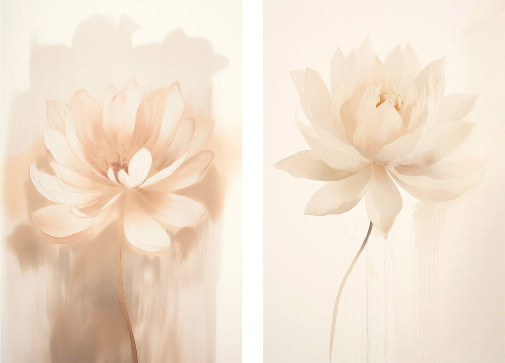 Große Einzelblüte — ganzes Design