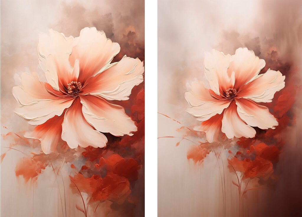 Zarte Blume — ganzes Design