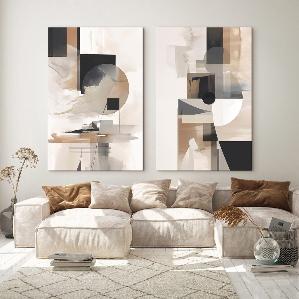 Verschobene Flächen in einem Interieur