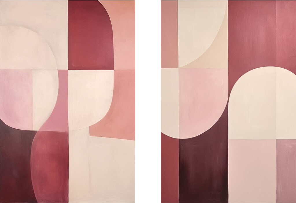 Geometrie in Rosé — ganzes Design