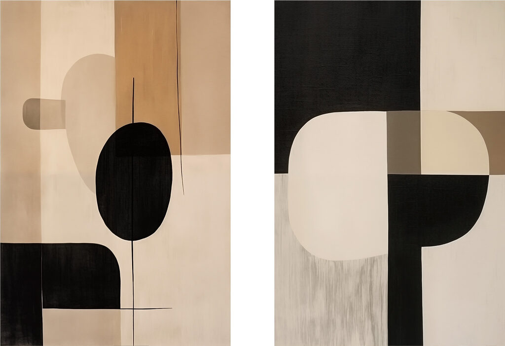 Harmonie in Schwarz-Beige — ganzes Design
