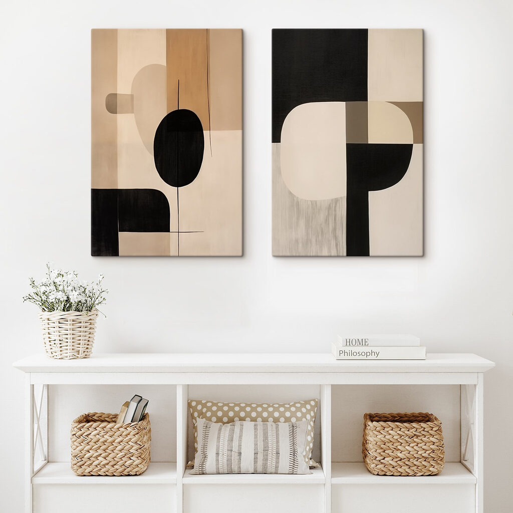 Harmonie in Schwarz-Beige — Interieur 1