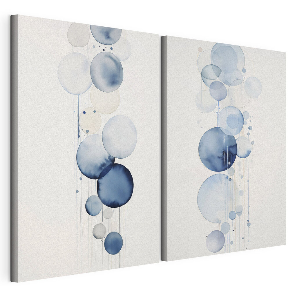 Blaue Aquarellkreise — Produktansicht