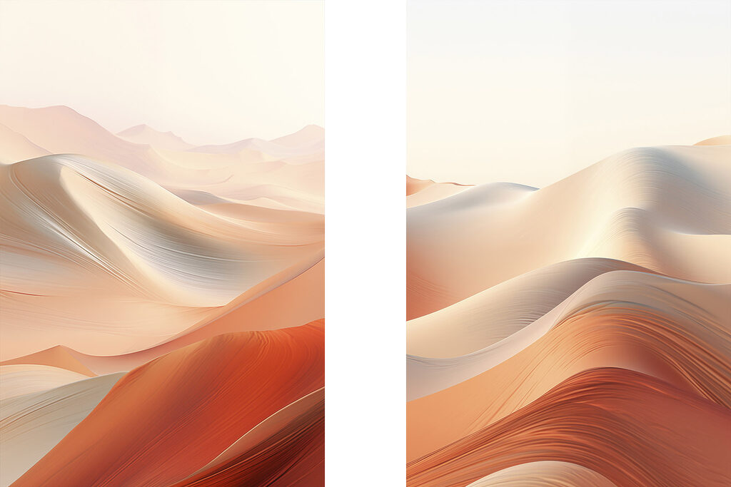 Dünen im Abendlicht — ganzes Design