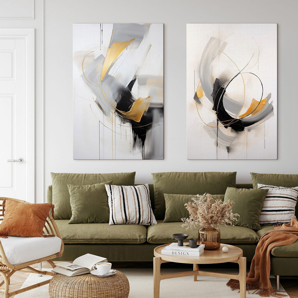 Wirbel in Schwarz-Gold — Interieur 1