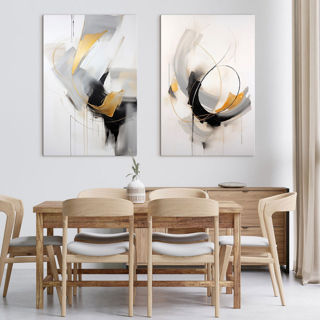 Wirbel in Schwarz-Gold — Interieur 2