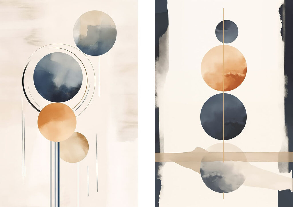 Aufgereihte Kreise — ganzes Design