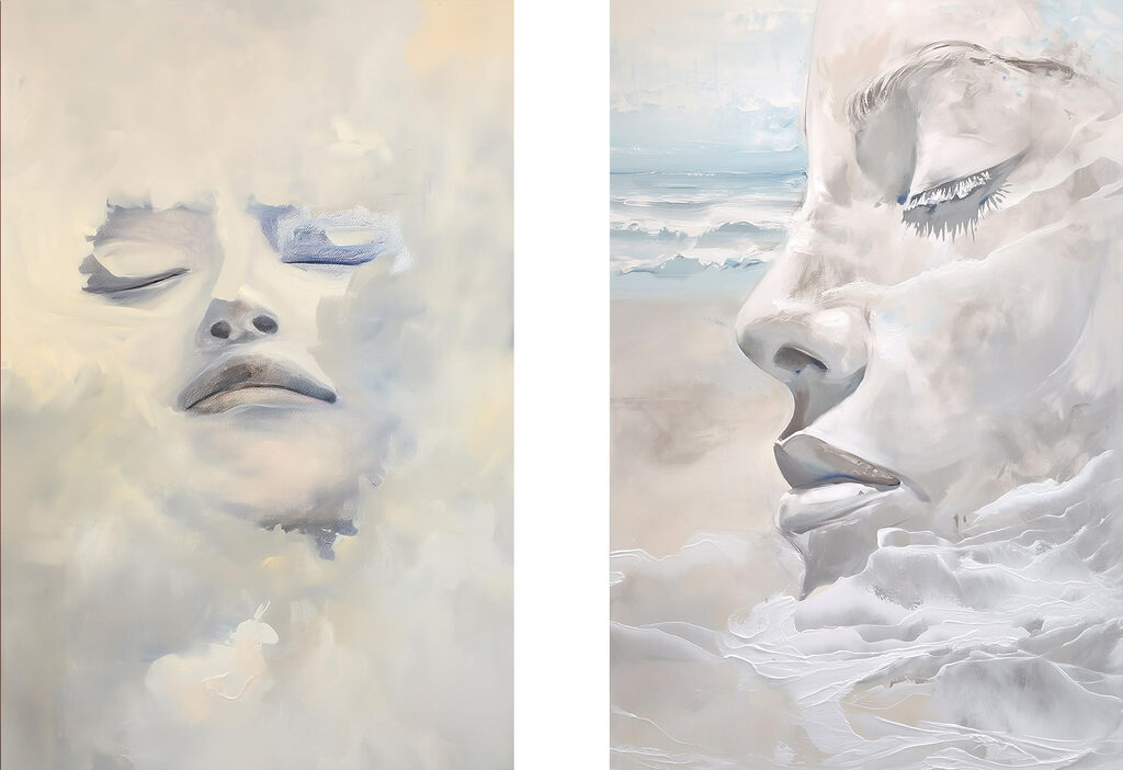 Gesicht in den Wolken — ganzes Design